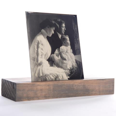 digital tintype picture of a young Victorian family 